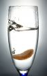 Glass with liquid