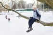 Girl in tree