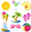 Vacation and travel icon set