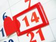 Valentine`s Day in calendar