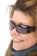 Woman on sun glasses macro