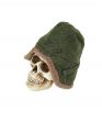 Wool military hat on skull