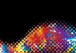 halftone rainbow wave
