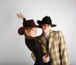 pair in cowboy`s hats