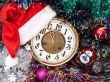 new year clock in red hat