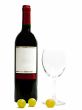 red wine with wineglasses and grape