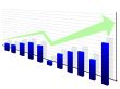 Graph with green arrow