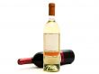 red and white wine bottles
