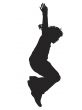 silhouette of young girl