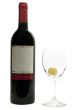 red wine with wineglasses and grape