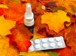autumn leaves and medicament