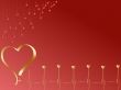 pulse of love with  hearts