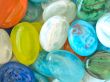 multicolored glass stones