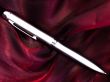 silver pen at fabric