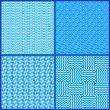 4 square pattern graphic blue