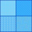 4 square pattern graphic blue