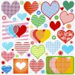 background collection heart rasterized graphic