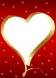 Golden heart-frame