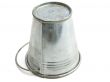 metallic bucket against the white