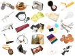 set from different everyday items