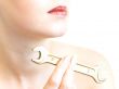 Woman with gold spanner