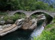 Ancient stone bridge in Verzasca valley, Switzerland