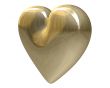 golden heart with white background 3D made