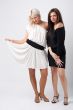 women in black and white dresses
