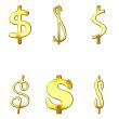 Eccentric Golden Dollar Symbols