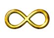 3D Golden Infinity Symbol