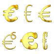 Eccentric Golden Euro Symbols