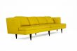 Modern Style Yellow Upholstered Couch