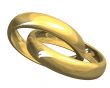 wedding rings in gold - 3D made