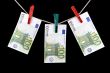 paper currency on black