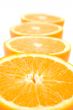 fresh oranges halves