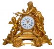 antique golden table clocks
