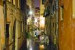Small venetian canal at night