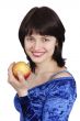 woman with apple