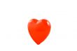 red valentine heart on white
