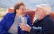 Happy Senior Adult Couple with Drinks