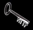 key in glass HTTP text 3d made
