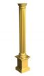 3d rendered illustration of a gold column