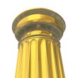 3d rendered from a part of a gold column