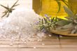 herbs and spices. rosemary, lavender, salt and olive