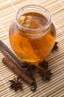 fresh honey with honeycomb and spices