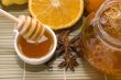 fresh honey with honeycomb, spices and fruits