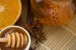 fresh honey with honeycomb, spices and fruits