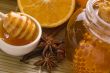 fresh honey with honeycomb, spices and fruits
