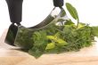 chopping fresh herbs.
