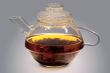 Glass teapot with strong tea